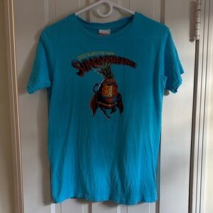 Blue Super Pineapple Graphic T-Shirt Hawaii